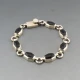 Black Onyx an Silver Mexico Bracelet