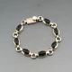 Black Onyx an Silver Mexico Bracelet