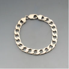 Silver Italy Curb Chain Bracelet