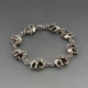 Vintage Silver Elephants Chain Bracelet