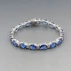 Elizabeth Taylor Silver Sapphire Tennis Bracelet 