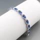 Elizabeth Taylor Silver Sapphire Tennis Bracelet 