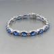 Elizabeth Taylor Silver Sapphire Tennis Bracelet 