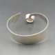Swedish 830 Silver and Crystal Bangle