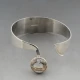 Swedish 830 Silver and Crystal Bangle