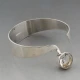 Swedish Rock Crystal Silver Bangle