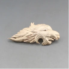 Rare Bernard Instone  Silver Wolf Brooch