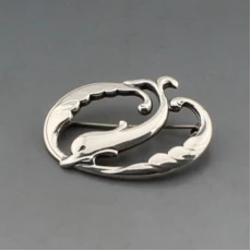 Eiler and Marloe 830 Silver Dolphin Brooch