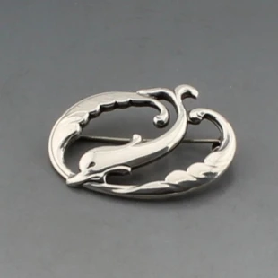 Eiler and Marloe 830 Silver Dolphin Brooch