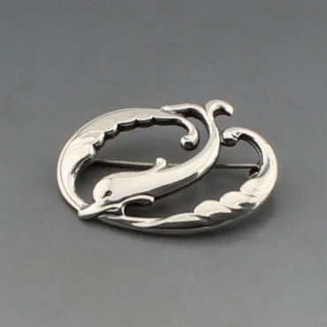 Eiler and Marloe 830 Silver Dolphin Brooch