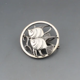 Geoffrey Bellamy for Ivan Tarratt Silver Fish Brooch