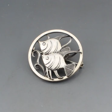 Geoffrey Bellamy for Ivan Tarratt Silver Fish Brooch