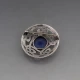Lapis Lazuli and Silver Celtic Style Brooch