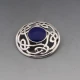 Lapis Lazuli and Silver Celtic Style Brooch
