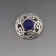 Lapis Lazuli and Silver Celtic Style Brooch