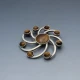Cecilia Tono Tigers Eye and Silver Brooch