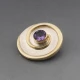 Designer Amethyst Silver Brooch