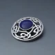 Lapis Lazuli and Silver Celtic Style Brooch