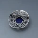 Lapis Lazuli and Silver Celtic Style Brooch