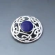 Lapis Lazuli and Silver Celtic Style Brooch