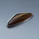 Tigers Eyes and Silver Brooch