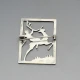 Hansen and Anderson 830 Silver Stag Brooch