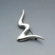 Abstract  Silver Mexico Brooch