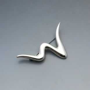 Abstract  Silver Mexico Brooch