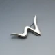 Abstract  Silver Mexico Brooch