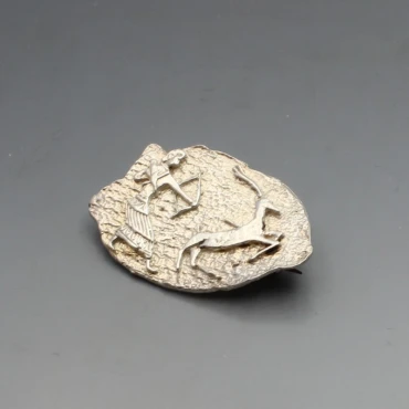 Silver Hunting Scene Brooch