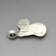 Cute Sterling Silver Mexico Cat Brooch