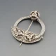 Antique Irish silver shield brooch
