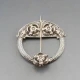 Antique Irish silver shield brooch