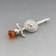 Robert Allison Cairngorm Quartz and Silver Kilt Pin