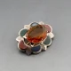 Scottish Cairngorm Quartz and Agate Brooch
