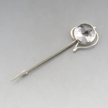 Sterling Silver and Crystal Kilt Pin