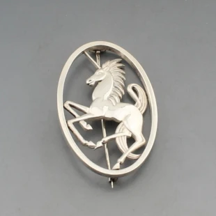 Geoffrey G Bellamy for George Tarratt Ltd Unicorn Brooch