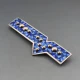 Maureen Edgar Blue Enamel and Silver Brooch