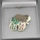 Silver Mexico Elephant Brooch