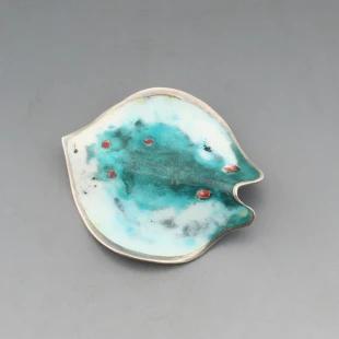 Rosemary Zeeman Enamel and Silver Brooch