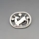 Georg Jensen Sterling Silver Kneeling Deer Brooch