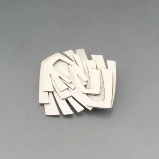 Hephaestus Modernist Silver Brooch