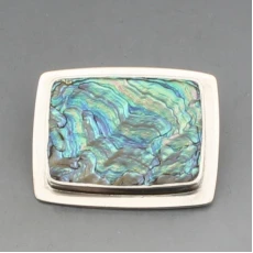 Palle Bisgaard Abelone and Silver Brooch