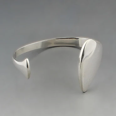 Georg Jensen Silver Cuff Bangle designed by Bent Gabrielson