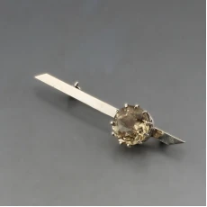 Glen Kelso Frame Citrine Silver Bar Brooch