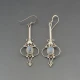 Moonstone and Silver Drop Earrings