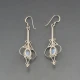Moonstone and Silver Drop Earrings