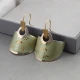 Rosemary Zeeman Green Enamel Silver Earrings