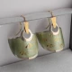 Rosemary Zeeman Green Enamel Silver Earrings