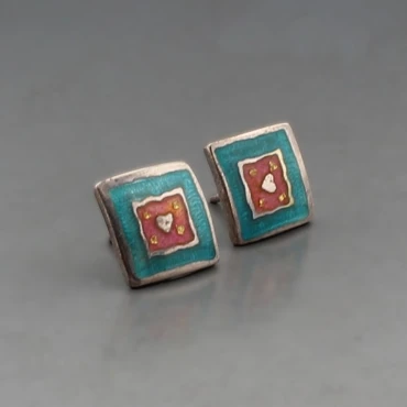 LCC Enamel Stud Earrings